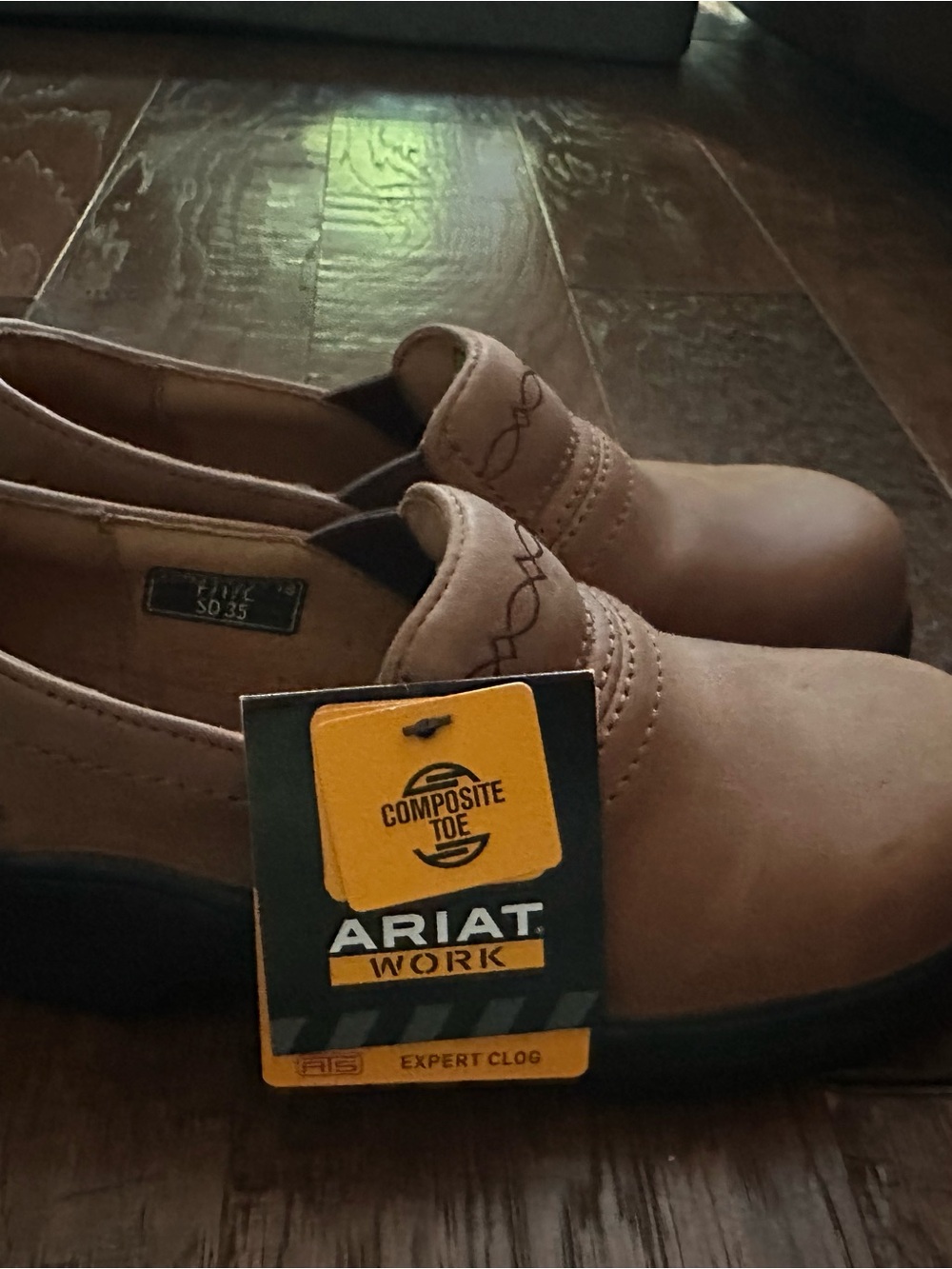 Ariat Tan Slip-On Women's Clog with Stitch Detail